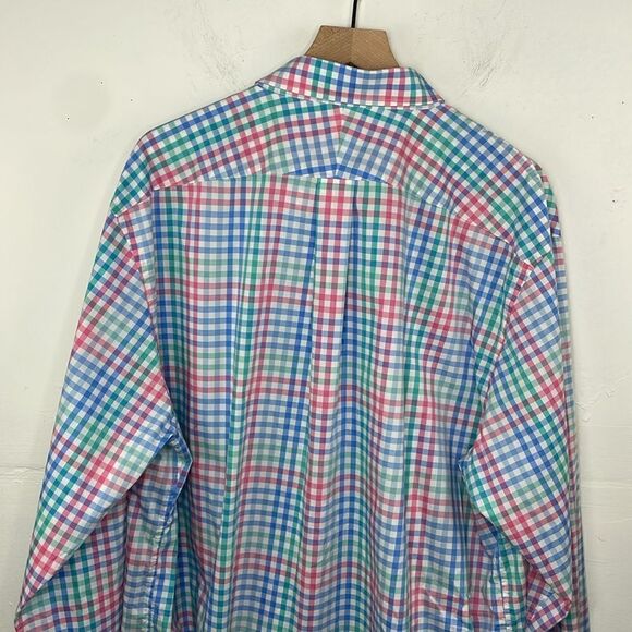 Lands End Men’s Plaid Collared Front Button Closure Long Sleeve Shirt size XXL - Picture 9 of 12